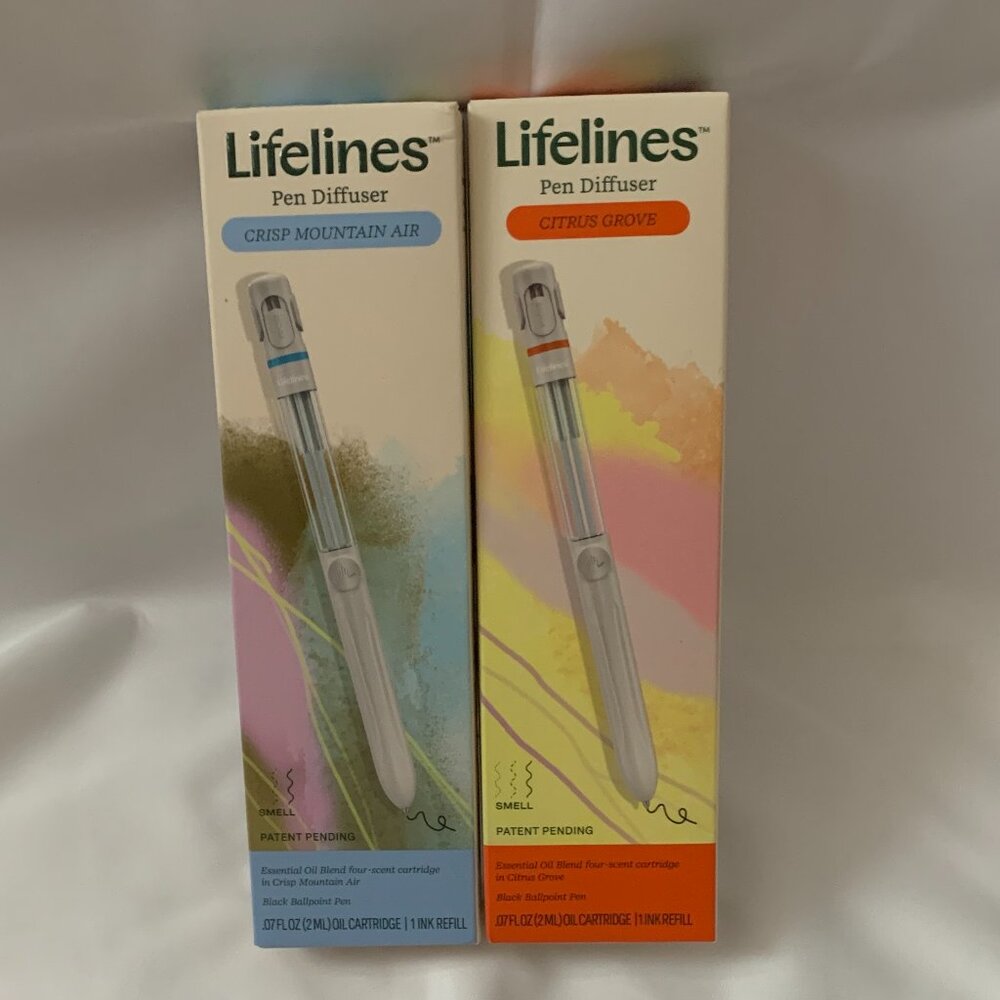 LIFELINES Pen Diffuser (2) PACK SET in Citrus Grove & Crisp Mountain Air
